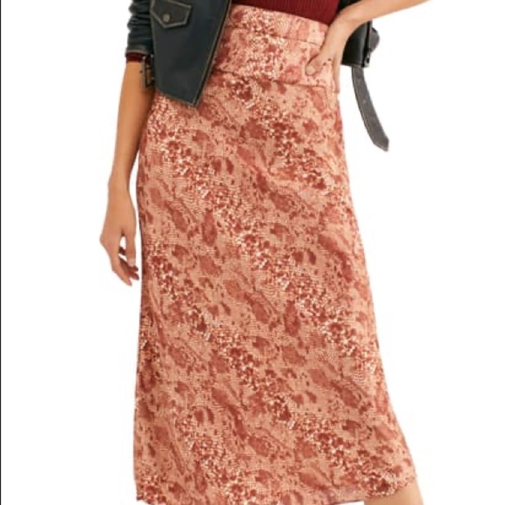 Free People Normani Bias Printed Skirt